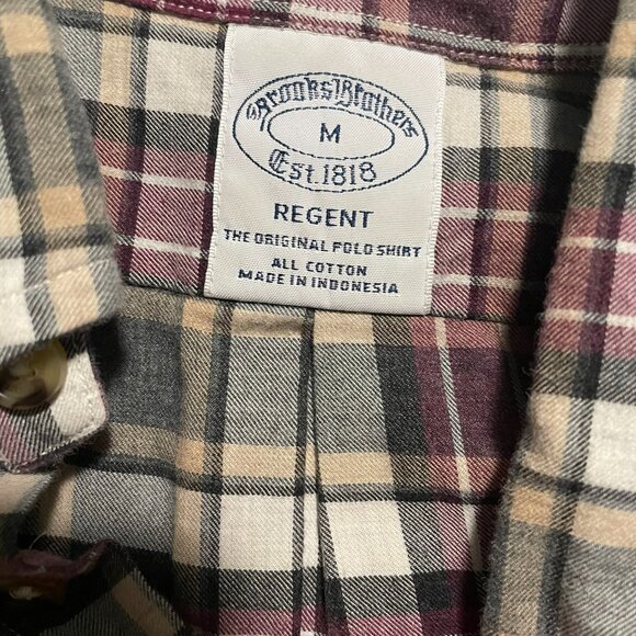 Brooks Brothers Regent Brown Red Plaid - Picture 2 of 3